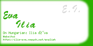 eva ilia business card